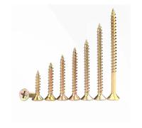 50-300 Uds. Tornillo de cabeza plana de placa galvanizada, 50-300 piezas, M3, M3.5, M4, M5, tablero de fibra fresado, revestimiento, autorroscante, madera(20mm,M4 (100pcs))