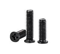 50-500 piezas M1.6-M4 tipo-FM acero al carbonio negro/niquelado ranura cruzada cabeza avellanada pequeña tornillos para máquina, M3x12x4.5mm(200 piezas)