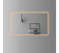 GLFNB 50 * 70 CM, Espejo de baño, 40 * 60 CM, Espejo de Pared Rectangular, Espejo cosmético, Alta definición, con iluminación cálida, Luz Blanca, Luz Tricolor, Atenuación Infinita, Interruptor tác