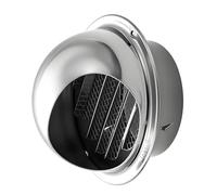 Ø 50 A 300 Mm Rejilla De Ventilación Redonda De Acero Inoxidable Salida De Aire De Pared, Evita El Viento En Contra Y Lluvia, Campana Exterior Ventilación Del Aire, Rejilla Escape(170mm)