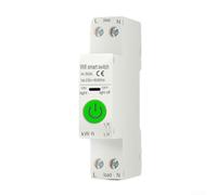 50 A para disyuntor inteligente 1P riel DIN con medición, para interruptor de control remoto WiFi Zigbee para aplicación Tuya, protección de sobrecarga AC220V para automatización del hogar (sin medida