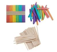 50 agitadores de café, 50 palitos de hielo de colores, agitador de madera, agitador de madera, agitador de color, agitador de bebidas, leche, zumo