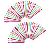 50 agujas de coser de pl stico de ojo grande de colores, de 2,75 pulgadas, para tejer, bordar, de seguridad y para aprender a coser y hacer manua