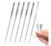 50 agujas para máquina de coser, accesorios para máquina de coser, 5 agujas universales de diferentes tamaños, 75/11, 80/12, 90/14, 100/16, 110/18 agujas de máquina