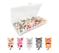 50 Alfileres De Gato, Alfileres De Dibujos Animados Lindos, Alfileres De Corcho De Animales, Alfileres Artesanales De Bricolaje, Decoración Creativa De Uñas