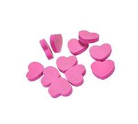 50 almohadillas de pulido con diseño de corazón, superficies de esponja suave no abrasivas, juego de manicura portátil para cuidado frágil/sensible, esponjas no dañinas, lima de uñas