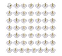 50 Almohadillas para Patas De Mesa Con Tornillos De Zinc Chapados En Colores, Goma para Muebles y Tablas De Cortar, Amortiguadoras