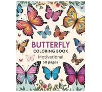 50 Amazing Patterns: An Adult Coloring Book with Fun, Easy, and Relaxing Butterfly Coloring Pages (Motivational)