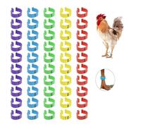 50 Anillas para Patas de Aves, 16mm Multicolor con Numeración - Anillos de Identificación para Gallinas, Pavos, Patos y Gansos - Anillos de Plástico para Avicultura y Cría