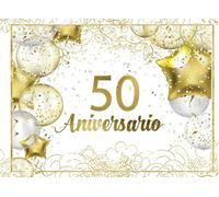 50 Aniversario: Libro de firmas para fiesta de 50 Aniversario de Boda Recuerdos mensajes y autografos de los invitados a celebracion 40 paginas a color 8.25 x 6 in