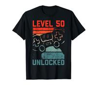 50 Años Cumpleaños hombres Gamer Level 50 unlocked Joven Camiseta