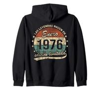 50 Años Cumpleaños Las Leyendas Nacen Enero 1976 Retro Sudadera con Capucha