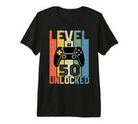 50 Años Cumpleaños Regalo Gamer Shirt Level 50 Unlocked Camiseta Premium