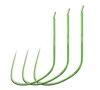 50 anzuelos Verdes Micro-rayados for Pesca en Fondo Negro. Anzuelos de competición mejorados sin Muerte(8#)