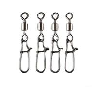 50 aparejos de pesca giratorios a presión, conectores prácticos para una fijación eficiente del cebo para todo tipo de técnicas de pesca (8#24,5 mm)