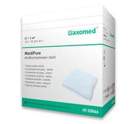 50 apósitos estériles de 10x10 cm - Apósitos estériles de 100% algodón - comprimidos de gasa estéril 10x10 cm en sobres individuales no adherentes - extrasuaves, transpirables y absorbentes
