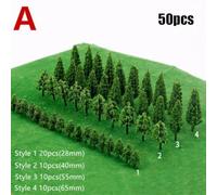 50 árboles en miniatura para diseños de trenes, escenas de juegos de guerra y decoración de jardín mejoran la belleza de tus modelos