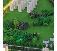 50 árboles modelo para tren, ferrocarril, diorama, paisaje, escala, accesorios de bricolaje para juegos de guerra y construcción de escenas de modelo a escala (A)