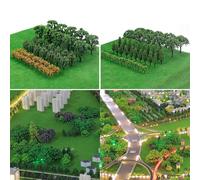 50 árboles pequeños para modelos de ferrocarril diorama y necesidades de construcción de escena de batalla de juegos de guerra (A)