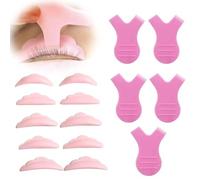 50 Asistentes Para Rizar Pestañas Y 5 Cepillos De Pestañas En Forma De Y, Almohadillas De Silicona Para Rizar Pestañas, Herramientas De Belleza Para Maquillaje De Pestañas