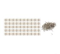 50 bisagras sólidas pequeñas para manualidades, cajas en miniatura y proyectos domésticos (plata)