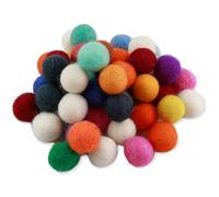 50 bolas de fieltro coloridas perlas de fieltro de 15 mm, Ideales para Manualidades DIY, Decoración de Ropa y Accesorios, Artesanía Creativa y Proyectos Educativos