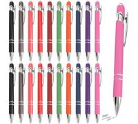 50 bolígrafos ergonómicos, antideslizantes con carcasa grande, juego de bolígrafos de alta calidad, 10 colores, tinta negra, para oficina, escuela, material escolar