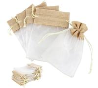 50 Bolsas De Bolsillo For Guardar Dulces, Regalos Navideños, Tela Con Cordón For Embalaje Para Días Festivos,Bodas