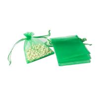 50 bolsas de organza, bolsas de organza, bolsas de regalo con cordón, bolsas de regalo, bolsas de caramelos, bolsas para joyas, para bodas, cumpleaños, festivales, fiestas, regalos, color verde