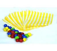 50 bolsas de papel de 12,7 x 17,8 cm, color amarillo, a rayas, para caramelos, caramelos, dulces, dulces, bodas, bufé, regalo para tartas de boda, tienda Pick n Mix | Calidad premium fabricadas en el
