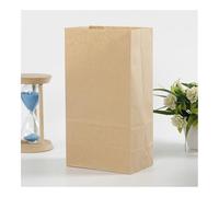 50 bolsas de papel kraft de colores de 24 x 13 x 8 cm, bolsas de papel cuadrado para boda, caramelos, bolsa de papel rojo (papel kraft)