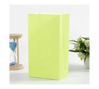 50 bolsas de papel kraft de colores de 24 x 13 x 8 cm, bolsas de papel cuadrado para bodas, caramelos, bolsa de papel rojo (verde claro)