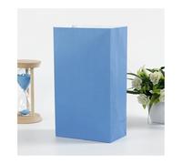 50 bolsas de papel kraft de colores de 24 x 13 x 8 cm, bolsas de papel cuadrado para bodas, caramelos, bolsa de papel rojo (MaBlue)