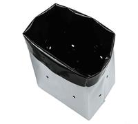 50 bolsas de plantación, diseño reflectante blanco y negro para un crecimiento y drenaje eficaz de verduras (8 L)