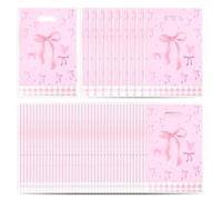 50 Bolsas De Regalo De Arco, Bolsas De Arco Rosa, Bolsas De Regalo De Cumpleaños, Suministros De Fiesta.