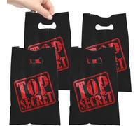 50 bolsas de regalo de fiesta de espías de alto secreto, bolsas de regalo de fiesta de detectives, bolsas de plástico impermeables para decoración de fiesta de espías misteriosos, suministros de