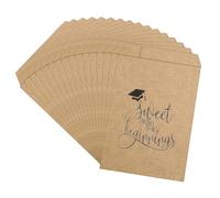 50 bolsas de regalo de graduación con texto en inglés "Sweet Endings to New Beginnings", bolsas de regalo para graduaciones universitarias, preescolares, guarderías, escuelas