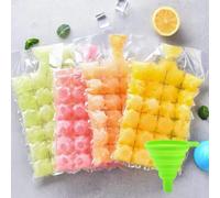 50 bolsas desechables para cubitos de hielo, bolsas de hielo a prueba de fugas de grado alimenticio para bebidas, ideales para cócteles, picnics, jugos, bebidas, veranos