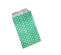 50 bolsas pequeñas de papel kraft con puntos, tarjetas de felicitación, invitaciones, bolsas de regalo de papel, puntos menta, 50 unidades