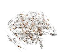 50 bombillas F6 6 6 x 16 mm Bright Red Light Neon Light - Bombilla indicadora W 82 K resistencia