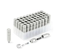 50 Boquillas de niebla de acero inoxidable para el sistema de neblina de enfriamiento al aire libre, goteo anti-aceite de alta presión, hilo de 3/16 pulgadas 10/24 UNC Double-section spray head 0.6mm