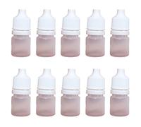 50 botellas de goteo de plástico blanco, rellenables, apretable, con tapón de rosca y reductor de orificaciones (botella + tapón de punta + tapa), 2ml, blanco, 50