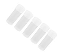 50 Botellas de Muestra de 5 Ml de Volumen, Cómodas de Usar, Buen Sellado para Sólidos, Polvo, Contenedor de Almacenamiento Pequeño de Grado Médico, Blanco Transparente para Fines Médicos