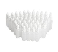 50 botellas de plástico vacías con tapón de rosca (5 ml)