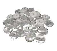 50 Botones Blancos de Nacar BASICOS - 18 mm - 2 Modelos disponibles - Fabricados y Enviados desde España -