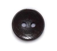 50 botones de madera maciza de 2 agujeros, ideales para manualidades de ropa y accesorios hechos a mano, de 10 a 25 mm.,Marrón,20 mm