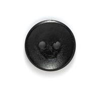 50 botones de madera maciza de 2 agujeros, ideales para manualidades de ropa y accesorios hechos a mano, de 10 a 25 mm.,Negro,18 mm