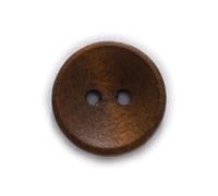 50 botones de madera maciza de 2 agujeros, ideales para manualidades de ropa y accesorios hechos a mano, de 10 a 25 mm.,Café,18 mm