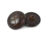 50 botones de plástico de 15/18/23/25 mm, botones redondos de piel sintética vintage, adecuados para abrigos y chaquetas.,Café,25 mm