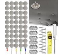 50 botones de reparación de remaches, kit de reparación de techo de automóvil, remaches de reparación de techo de automóvil, botón de reparación de techo de automóvil con herramienta de instalación,